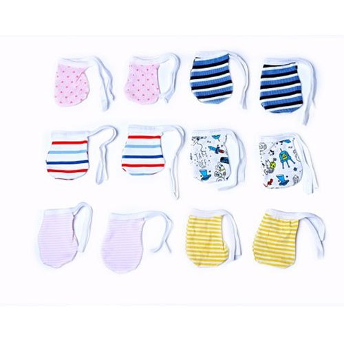 Cotton Hosiery Elastic Free Easy To Tie Baby Gloves