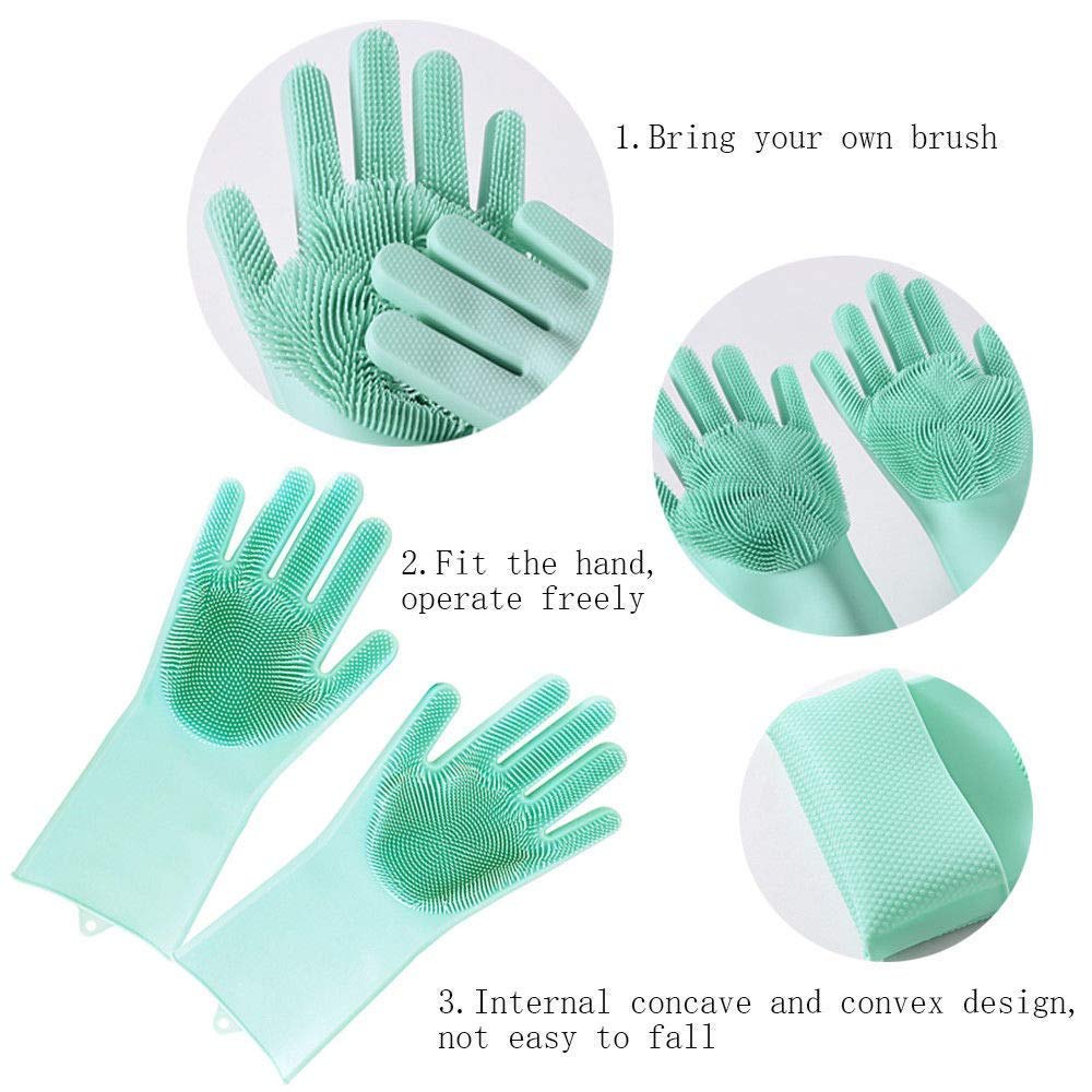 Unisex Rubber Silicone Cleaning Gloves