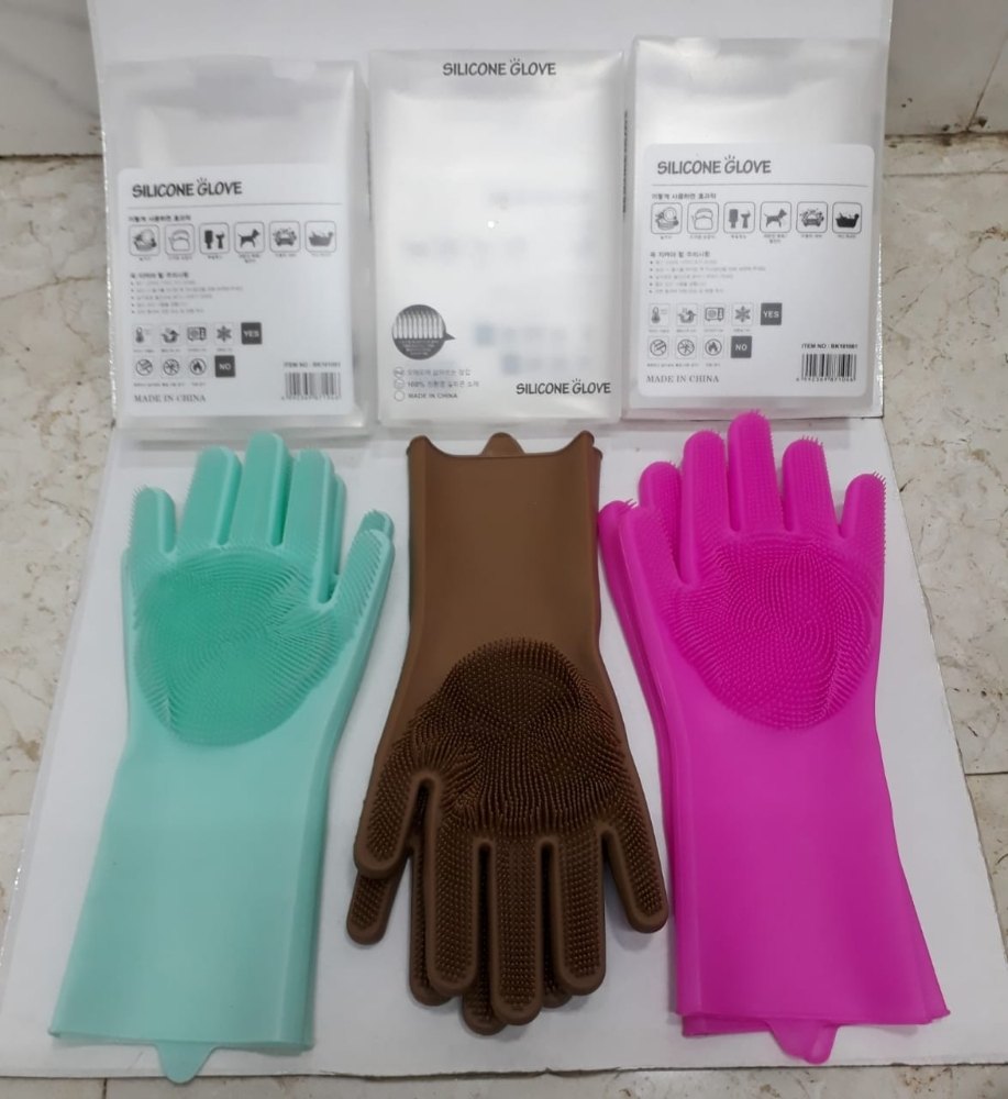 Water Resistant PE Silicon Gloves (B-HG-001)