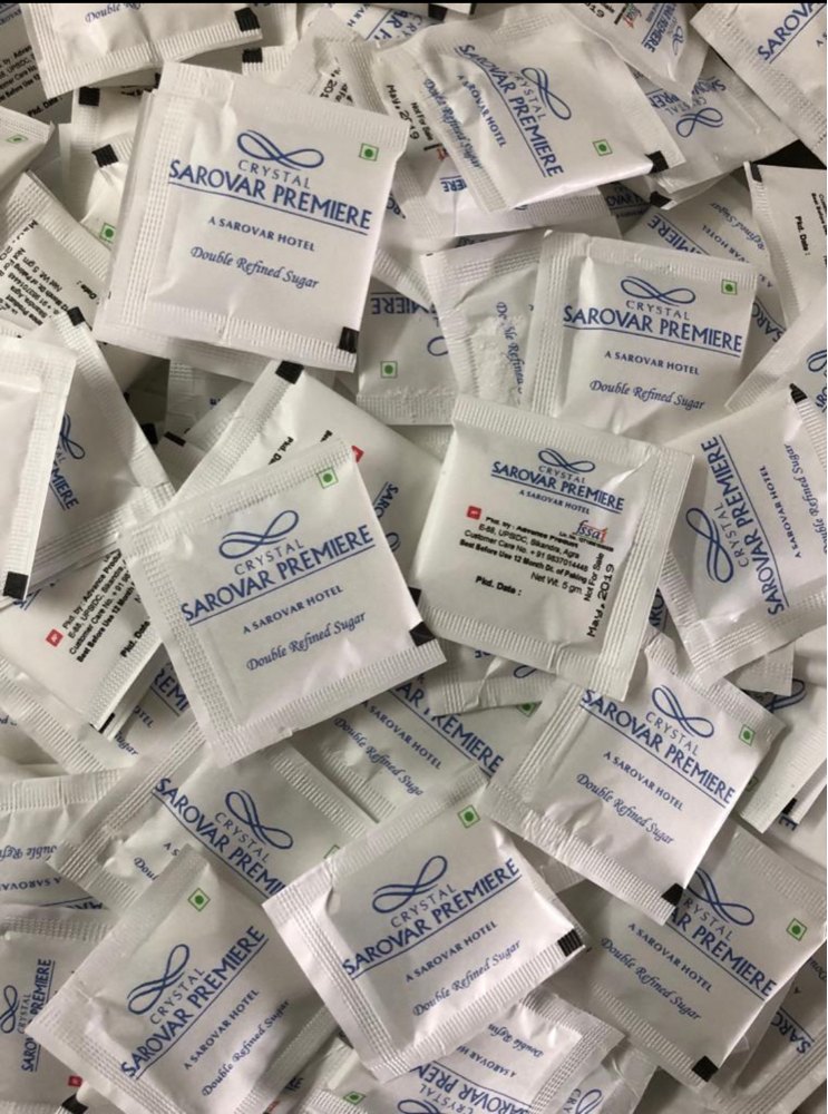 White Sugar Sachets, For Hotel, Size: 5 Gm