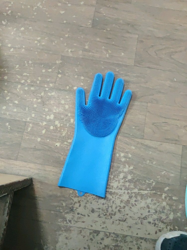 Silicone Cleaning Gloves, Design/Pattern: With Bristals