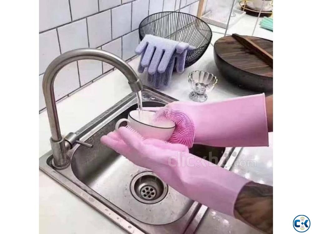 Pink, Purple Kitchen Gloves, For Hand Wash