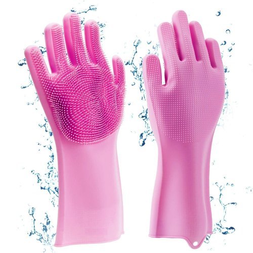 Pink Silicone Kitchen Glove