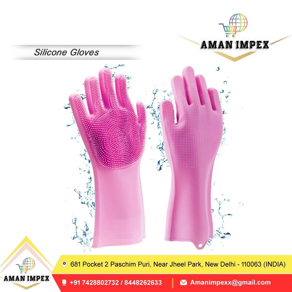 Multicolor Unisex Slicon Kitchen Glove, For Home, Size: Free Size