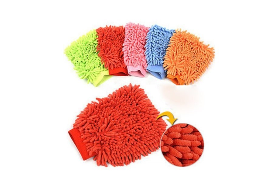 Car Wash Microfiber Gloves, For Automotive Industry, Finger Type: Full Fingered