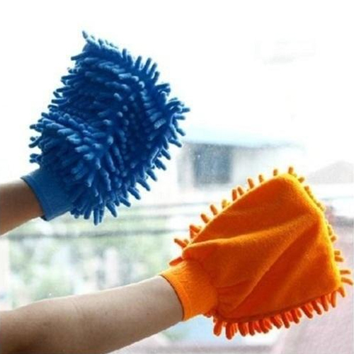 Medium Blue and Orange Cleaning Glove