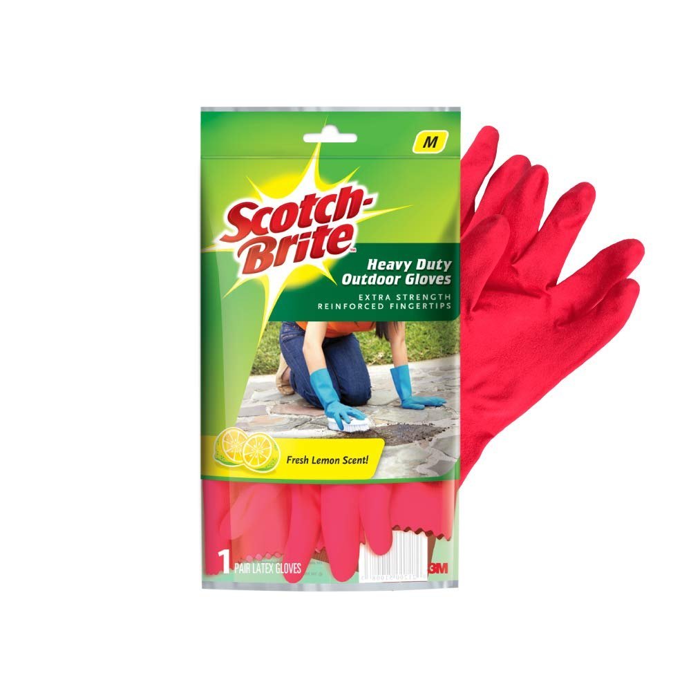 Unisex Plain Scotch Brite Heavy Duty Gloves (Large, Medium, Small), 6-10 Inches, Finger Type: Full Fingered