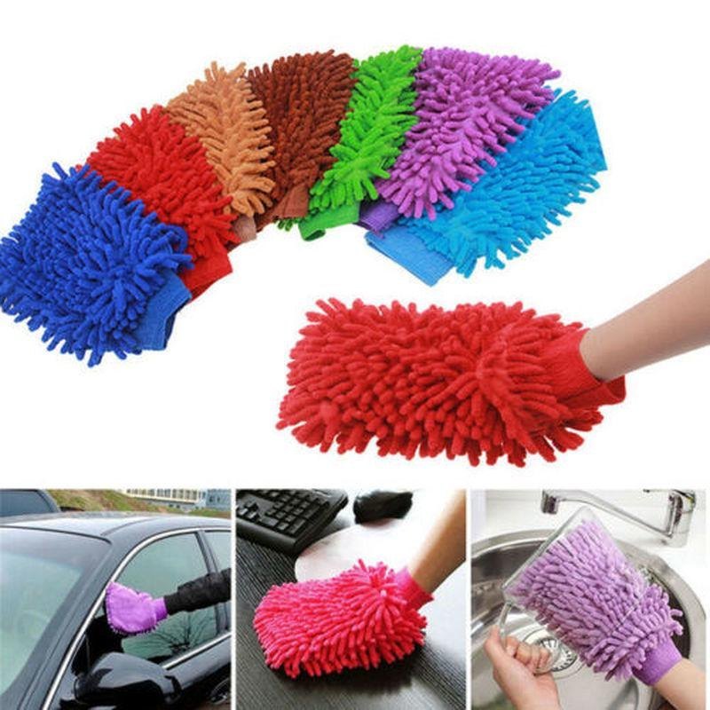 Microfiber Gloves Cleaning Gloves Double Sided Microfibre Cleaning Gloves