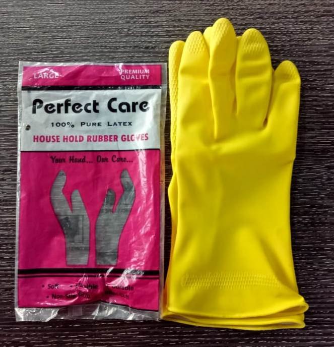 Unisex Rubber Household Gloves, Size: Free Size