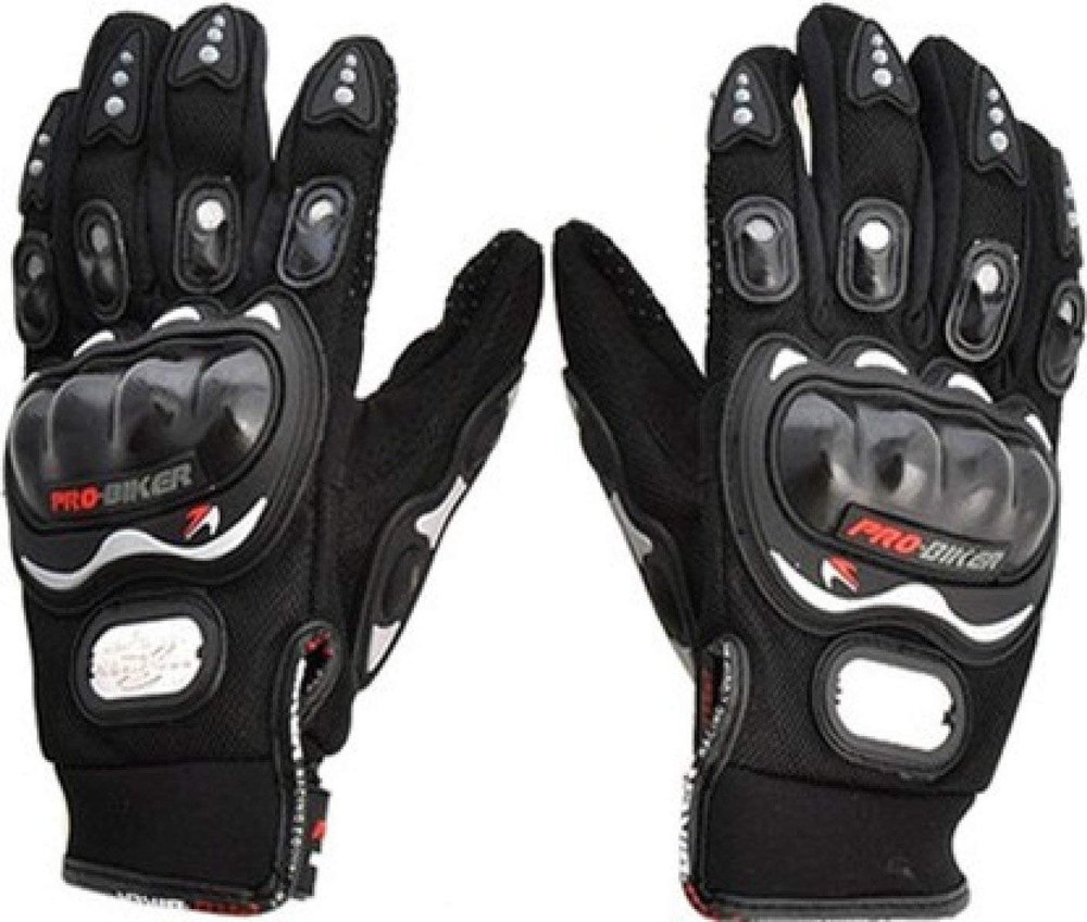 Full Fingered Black Bike Riding Gloves