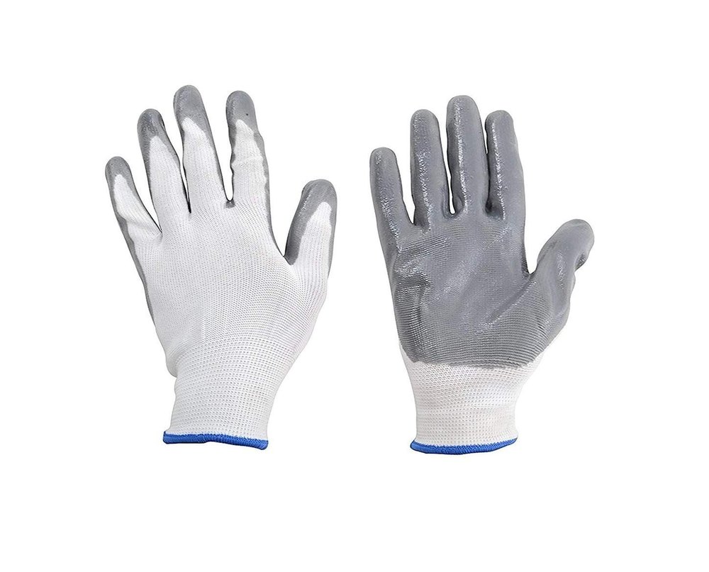 Anti-Knife Cut Hand Safety Gloves With Mobile Touch Support, Washable (Grey)