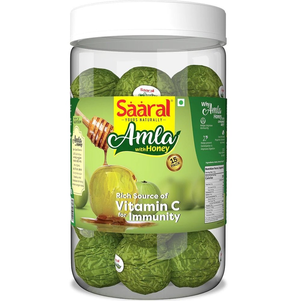 Organic Saaral Honey Amla 15 Piece Jar, Grade Standard: Food Grade