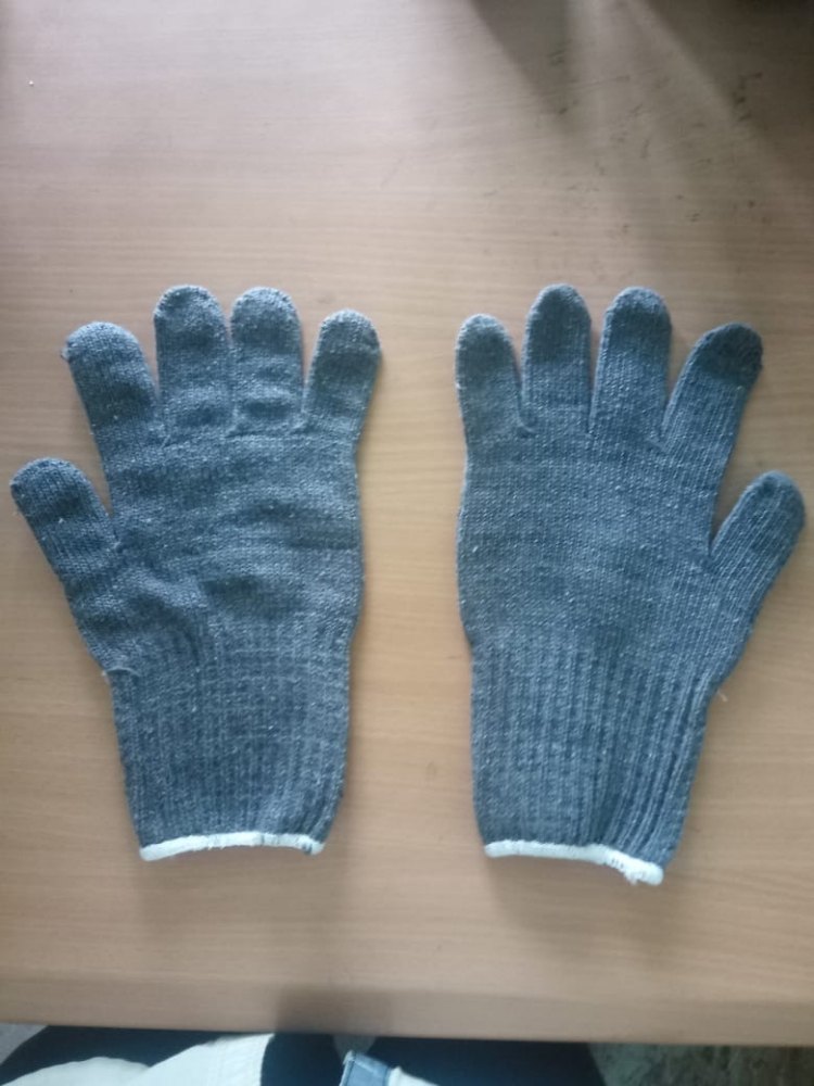 SKT Knitted Hosiery Hand Gloves, For Safety, Gauge: 12