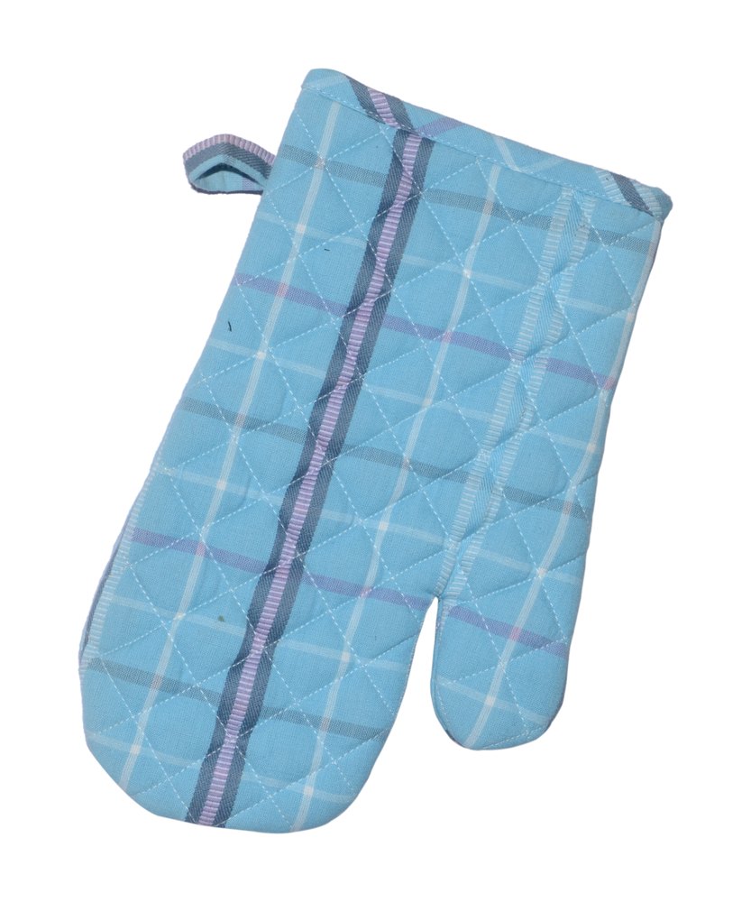 Blue Cotton Kitchen Mitten Glove