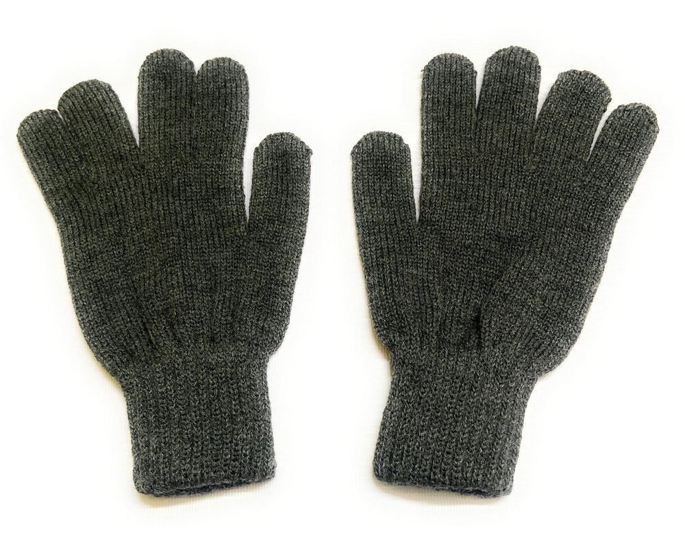 Woolen Black Men\'s and Women\'s Winter Gloves Cozy Knitted Woollen Thermal Gloves