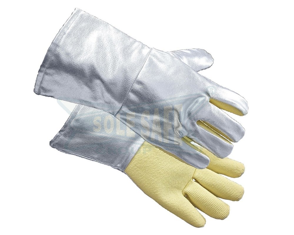 White Aluminised Kevlar Mitten Hand Gloves