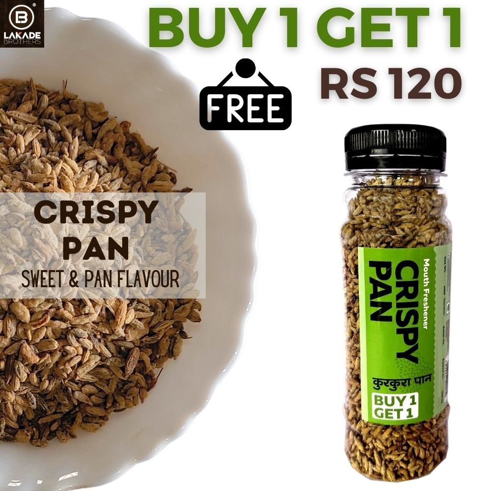 Lakade Brothers Crispy Pan Mouth Freshener Buy 1 Get 1 Free, Granules, Packaging Size: 95g