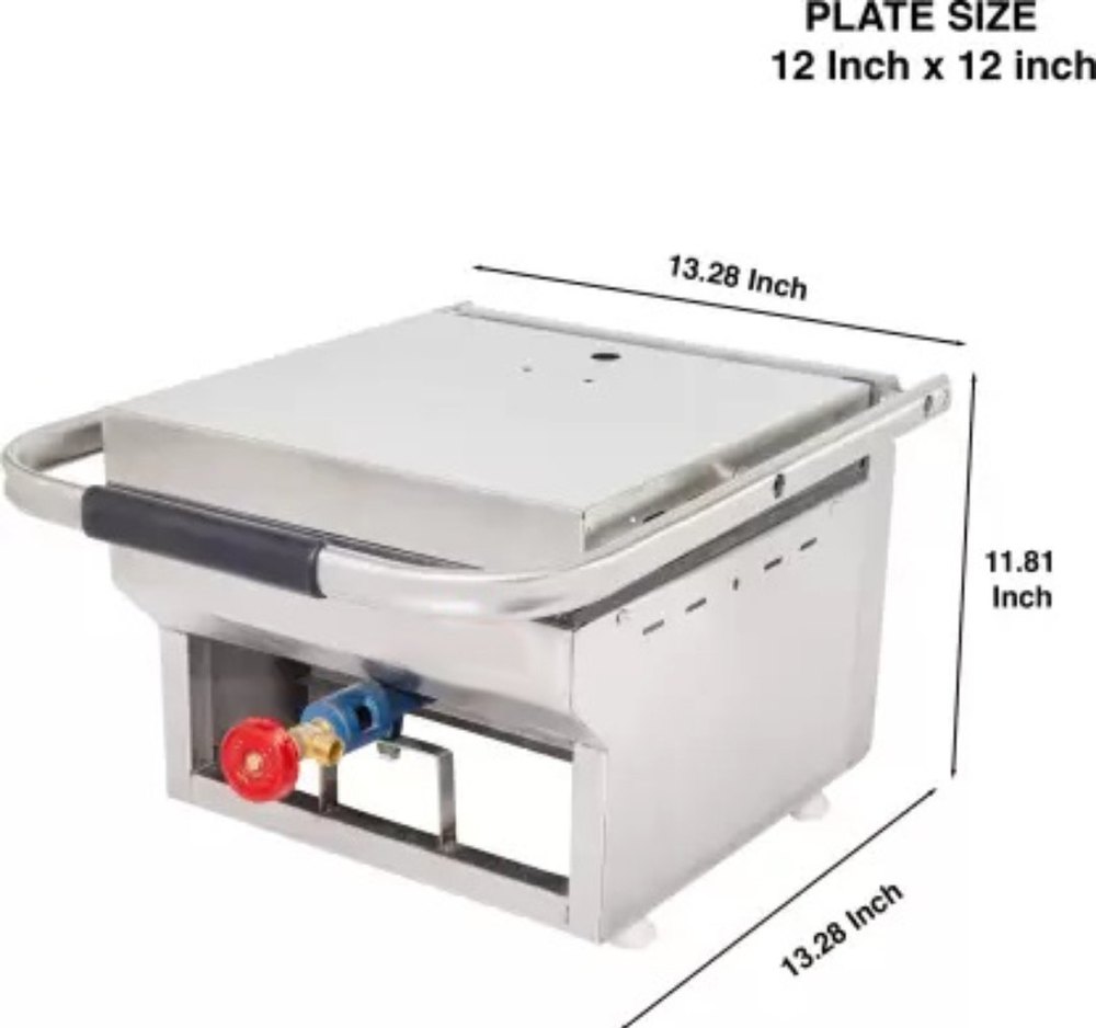 Stainless Steel Gas Sandwich Griller, For Restaurant, Capacity: 4 Slice
