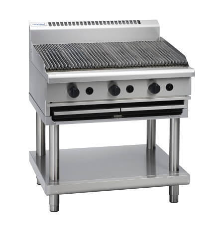 United Kitchen Equipment Gas Chargrill Leg Stand, Size: 36x24x34 inch