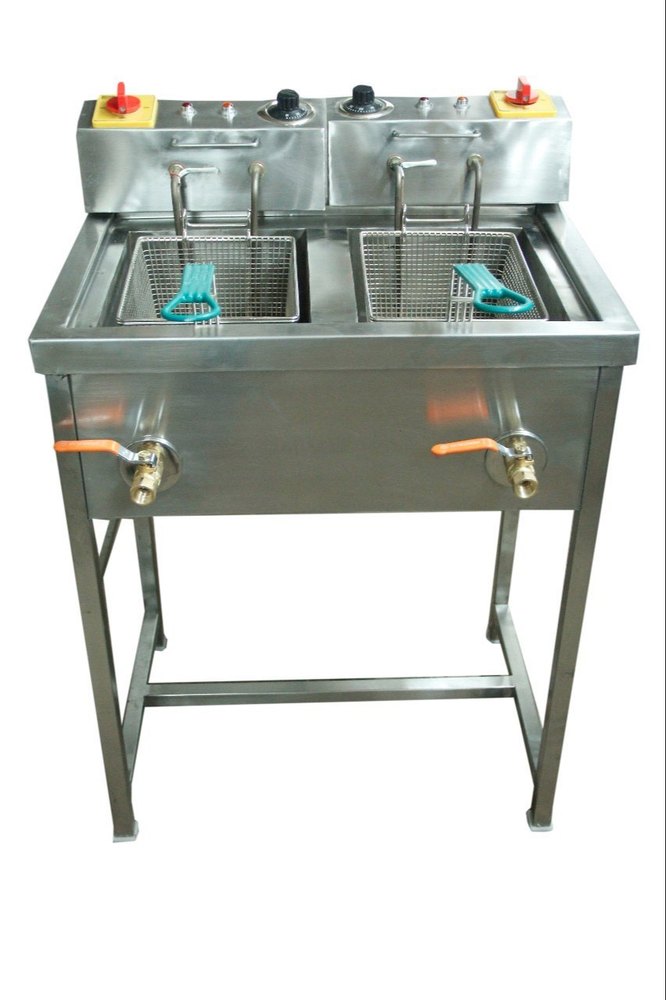 Silver Stainless Steel Chicken Frying Equipment, For Hotel
