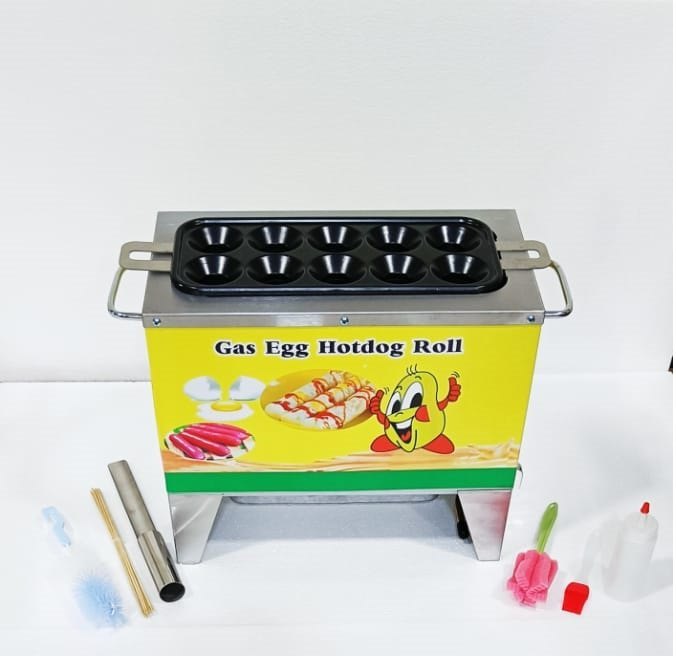 Silver Stainless Steel Gas hotdog maker, For Commercial