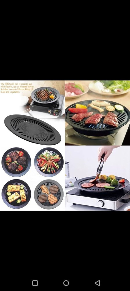 Black Stainless Steel Barbecue Grill Plate, For Restaurant, Size: 30 X 15 X 5 Centimeters