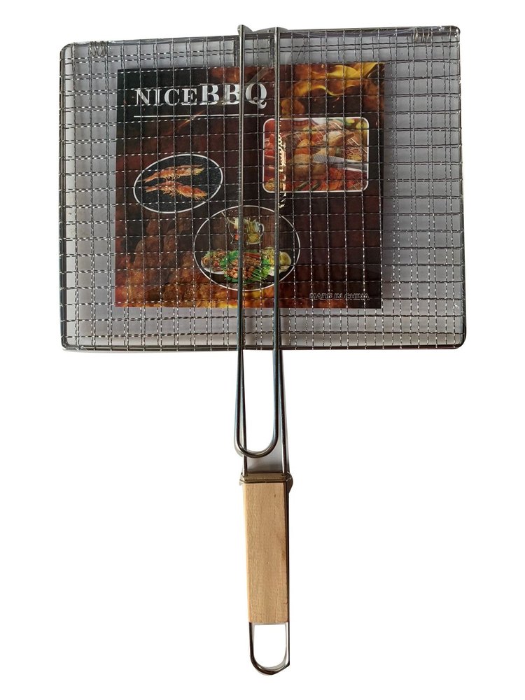 Black Charcoal BBQ Net Grill Basket, For Hotel, Size: 21x18 Inch (lxw)