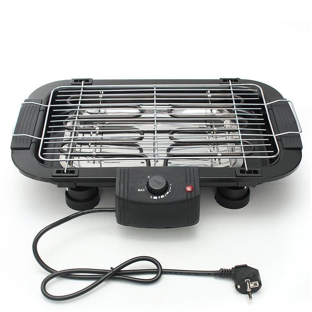 Gas Grill Black Smokeless Electric Indoor Barbecue Grill, 2000w