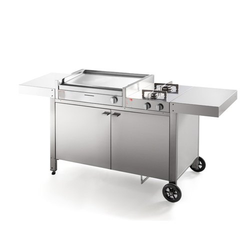 Gas SS Barbeque Trolley, For Hotel, 2
