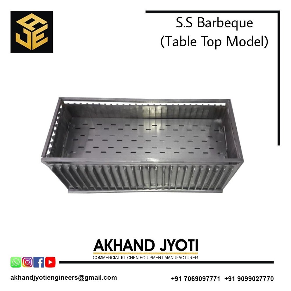 Stainless Steel Charcoal Barbeque Grill Machine, For Commercial