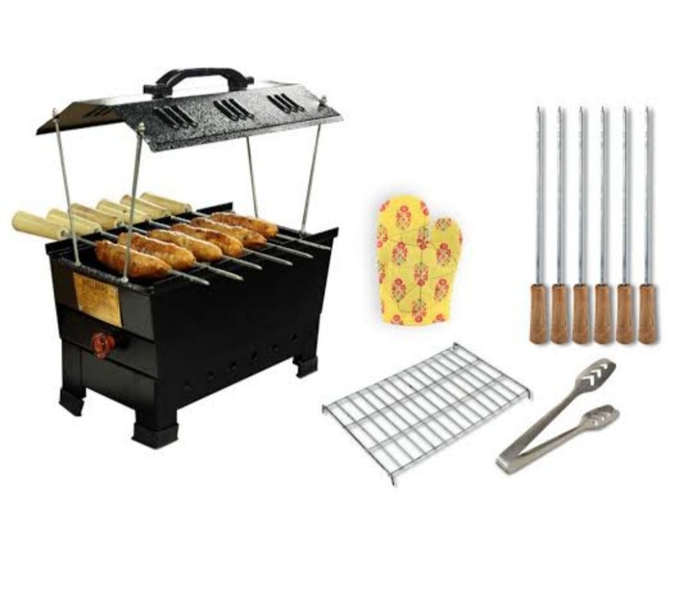 Silver Mobile Barbecue Set, For Tandoor