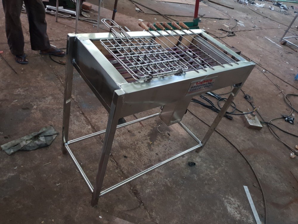 Silver Gas Barbrcue Bbq, For Grill, Size: 30 X 15