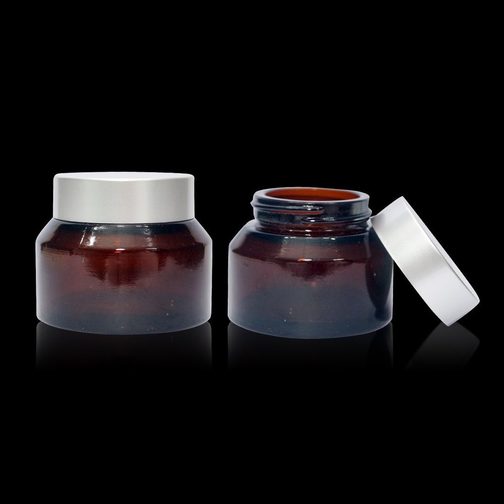 Round Abm 15/30/50gm Glass Taper Jar, For cream