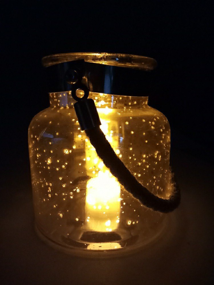 Glass Jar With Rope Handle