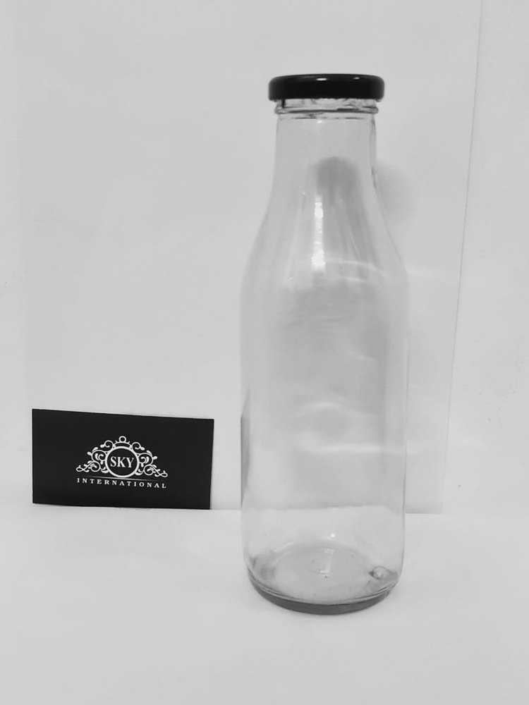 Screw Cap Round 500ml Glass Bottle, For Milk Packaging