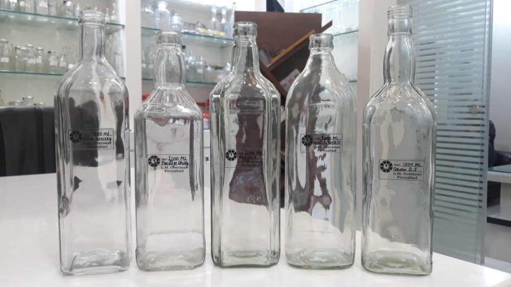 Transparent Flint Glass Bottle, Size: 90ml-1000ml