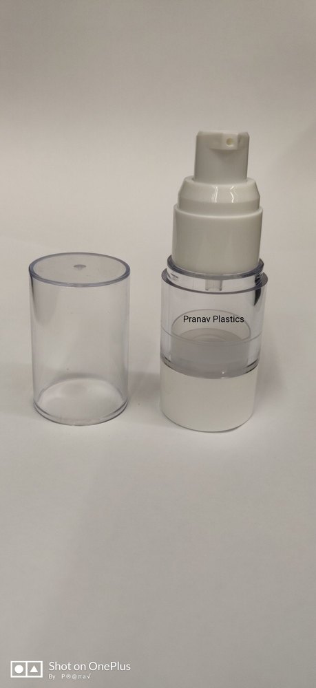 Standard Imported Acrylic Bottle 15ml Airless Glass Bottles, Dispenser Lotion Pump, Size: 15 ml - 20ml