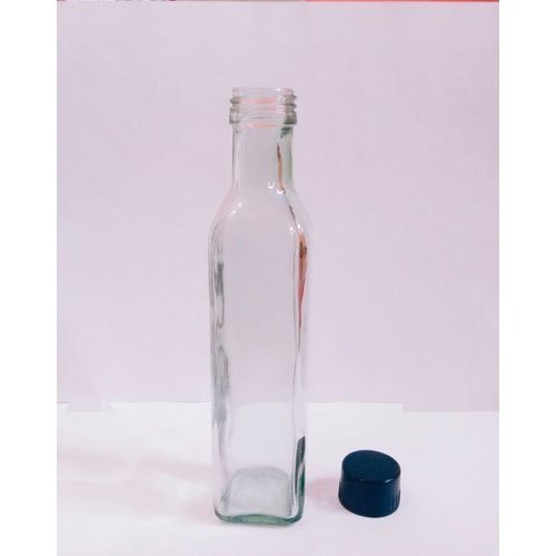 Glass Transparent 500 Ml Clear Cooking Oil Bottle