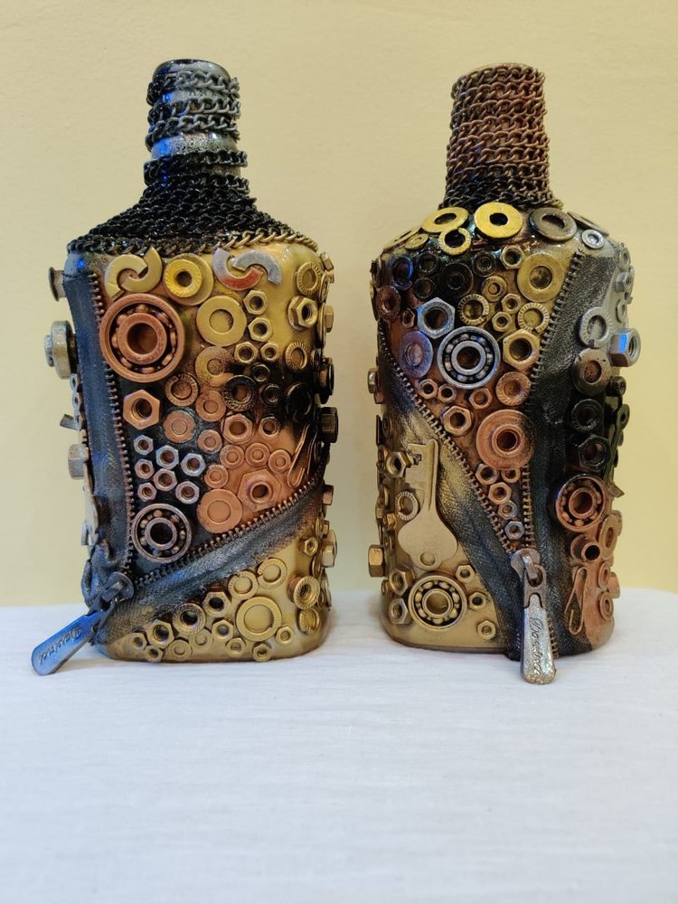 Clear Decorative Glass Bottle