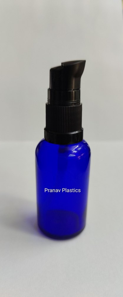 Standard Press Cap Cosmetic Glass Bottle 30ml, Round, Oil Dispenser Cap