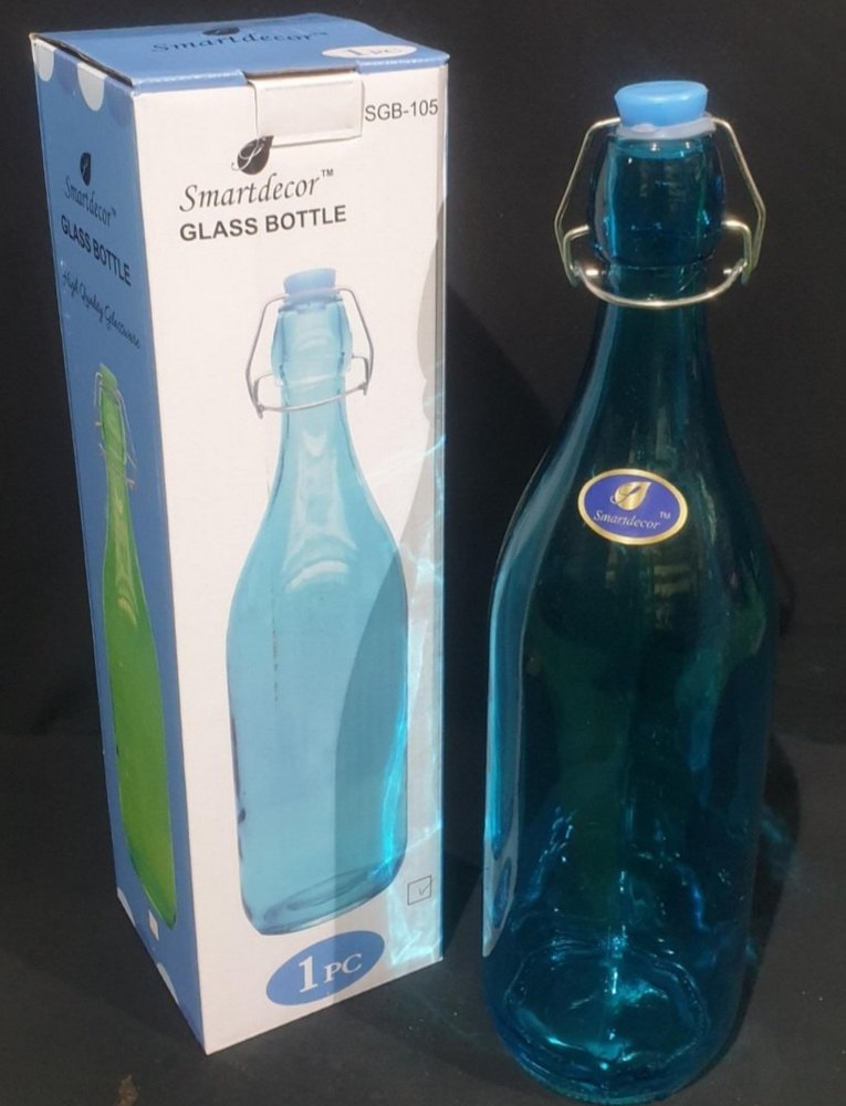 Glass Bottle With Airtight Cap, Use For Storage: Water, 1 Litre
