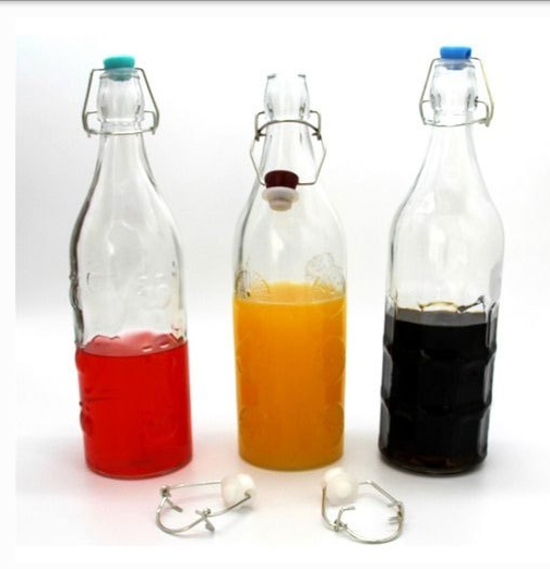 Reusable 1000 Ml Glass Juice Bottle