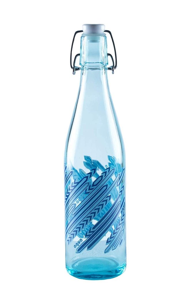 Pure Tree - Piramal Glass - 500ml Blue Aqua Glass Water Bottle
