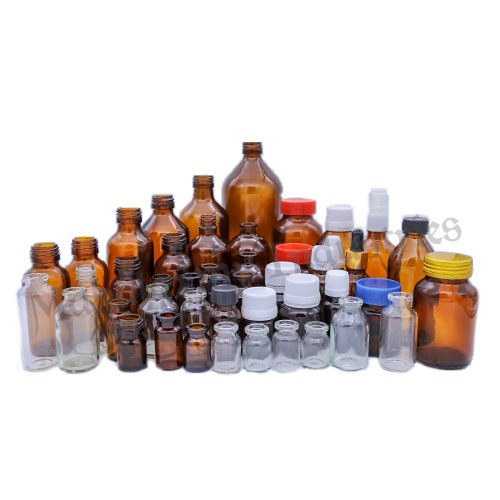 Pet Amber, Transparent Pharma Glass Bottle Family