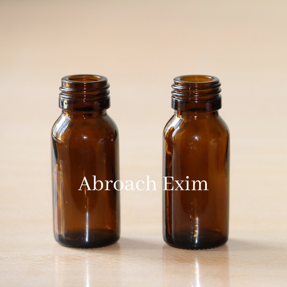 Round Ropp Cap 30 Ml Amber Glass Bottles, 28mm