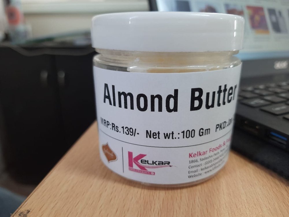Flavor: Unsalted Almond Butter, Packaging Type: Plastic Jars, Quantity Per Pack: 50gm