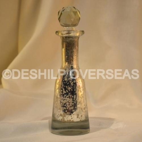 Deshilp Overseas Glass Decanter Tall Glass Perfume Bottle