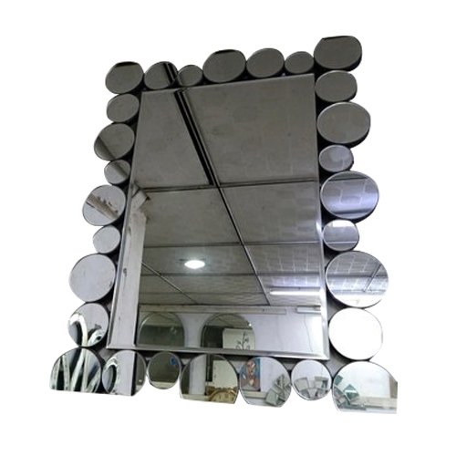 Glossy Transparent Plain Rectangle Glass Mirror, for Hotel