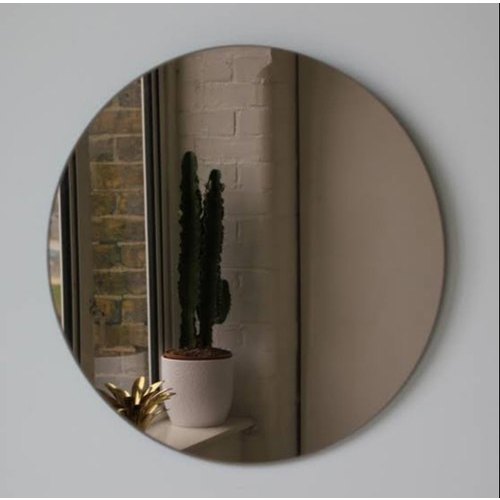 Glass Round Saint Gobain Decorative Mirror, Thickness: 6 Mm