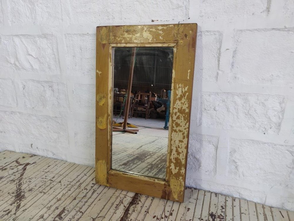 Reclaimed Wood Distressed Wall Rectangular Wall Mirror For Home & Garden Decor